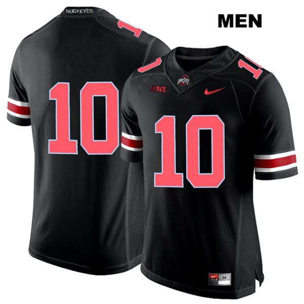 Ohio State Buckeyes Men's Amir Riep #10 Red Number Black Authentic Nike No Name College NCAA Stitched Football Jersey CG19K58IB